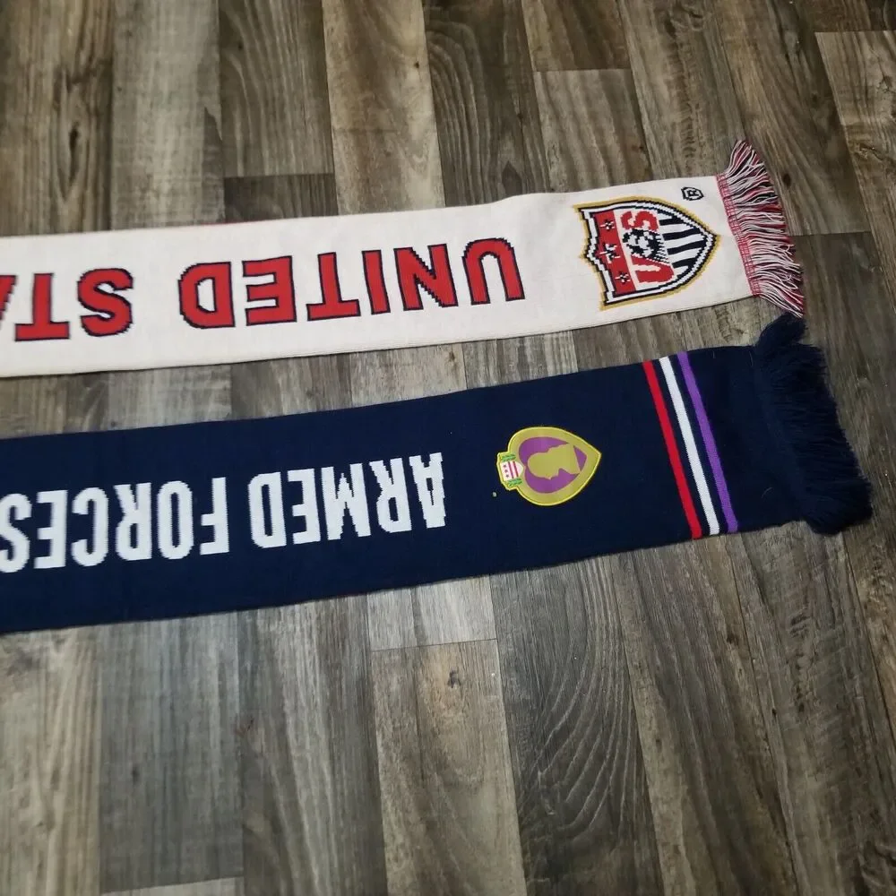 Lockheed Martin Armed Forces Bowl Scarf Military/ Purple Heart 60 In‎ Lot Of Two